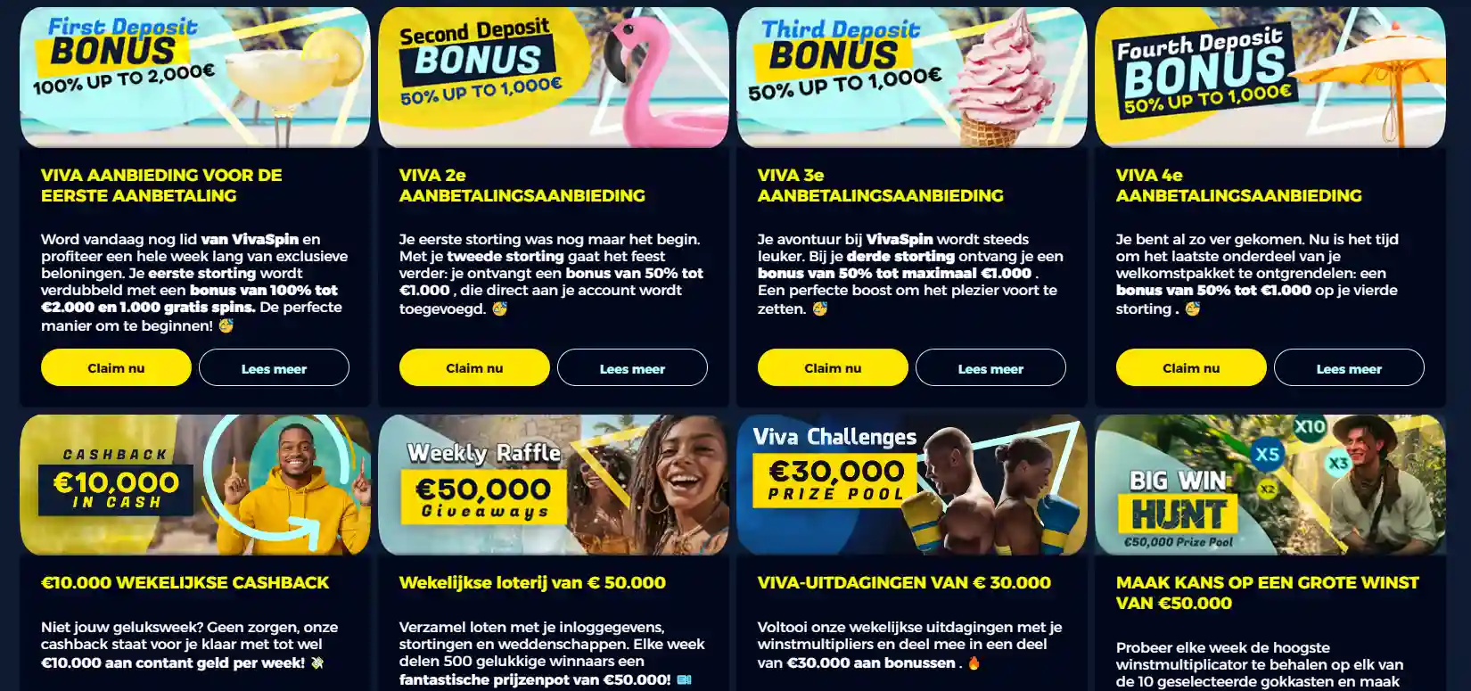 vivaspin casino bonussen 