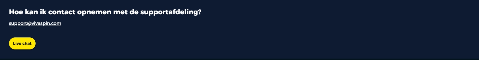 vivaspin casino hulp